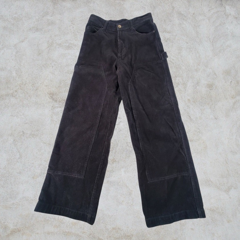 No Boundaries Pants Mens 28x31 Black Corduroy Double Knee Carpenter Baggy Grunge